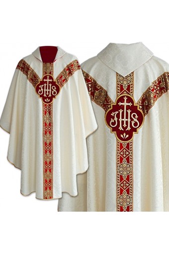 Chasuble 84d-2 - rouge orfroi