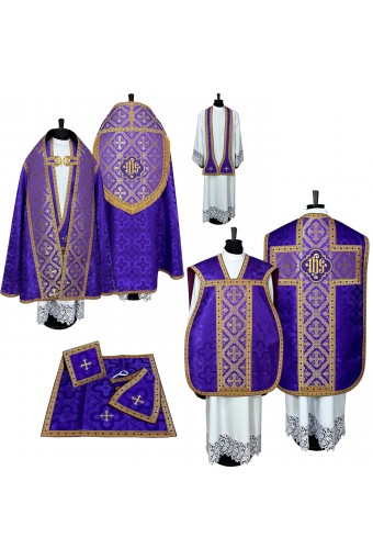Cope and roman chasuble set...