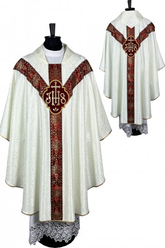 Chasuble 84d-2 - red orphrey