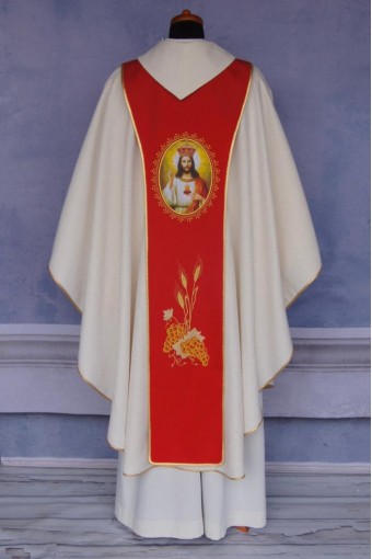 Ceinture Chasuble Tirée 3 "Christ Roi"