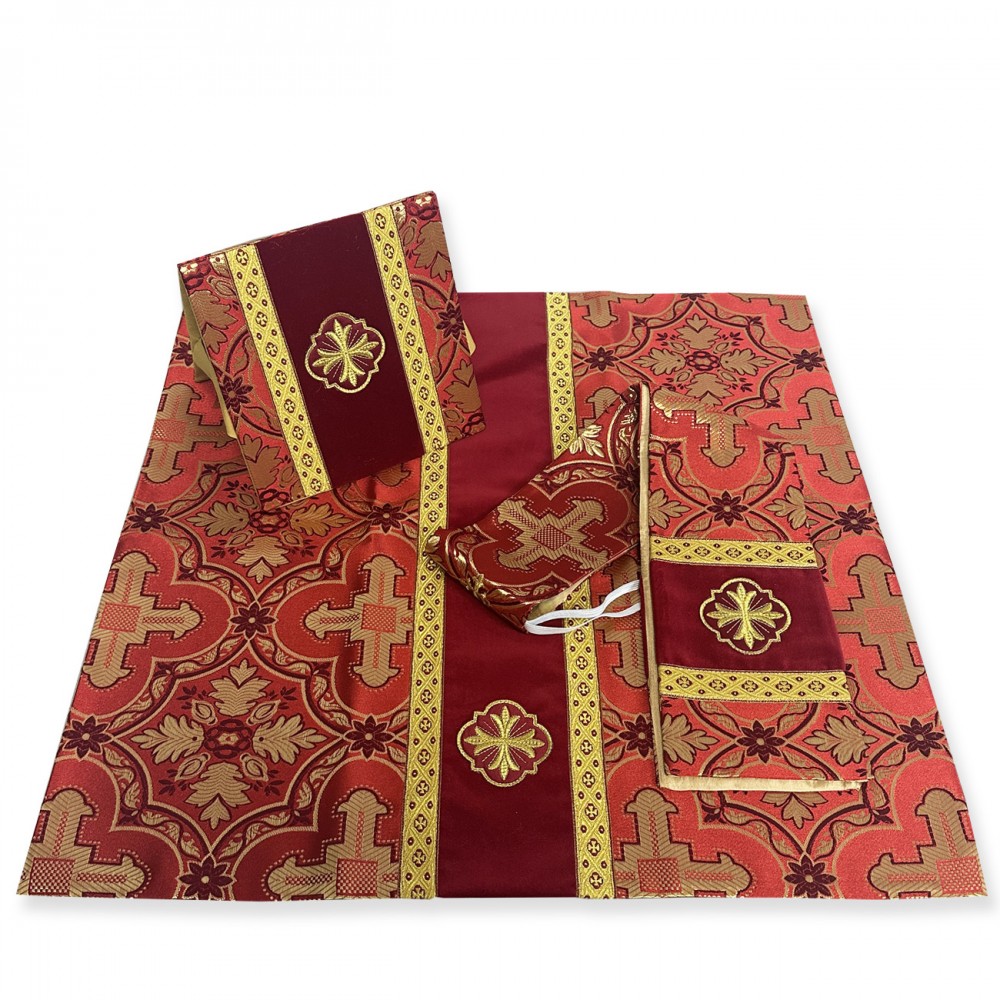 Burse, maniple, chalice pall and veil set BMV-23