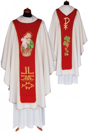 Pulled-On Chasuble Belt 4 "St. Joseph"
