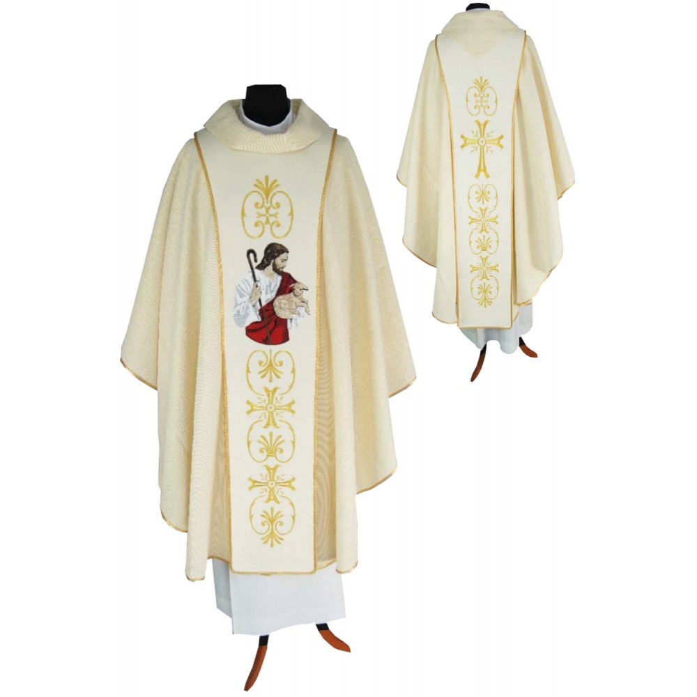 Pulled-On Chasuble Belt 6 "Christ the Shepard"