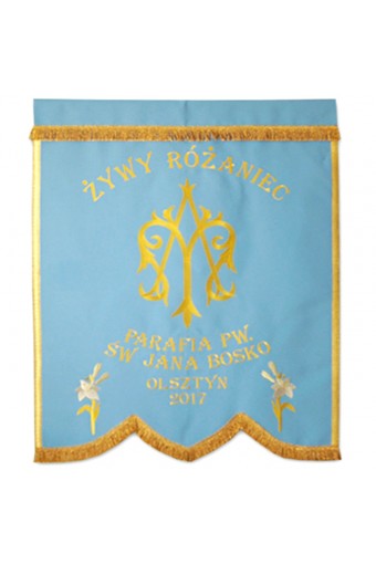 Church Banner (Ch-3) -THE BACK-  Queen of the Holy Rosary