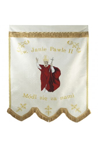 Church Banner  John Paul II/ Our Lady of Fatima (Ch-10)-THE FRONT