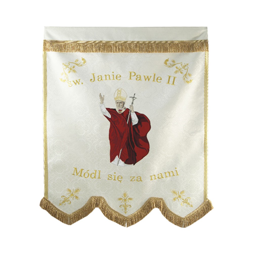 Church Banner  John Paul II/ Our Lady of Fatima (Ch-10)-THE FRONT