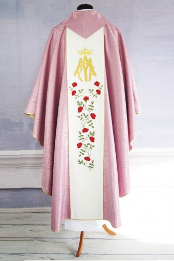 Chasuble 177d rose "Mère de Guadalupe"