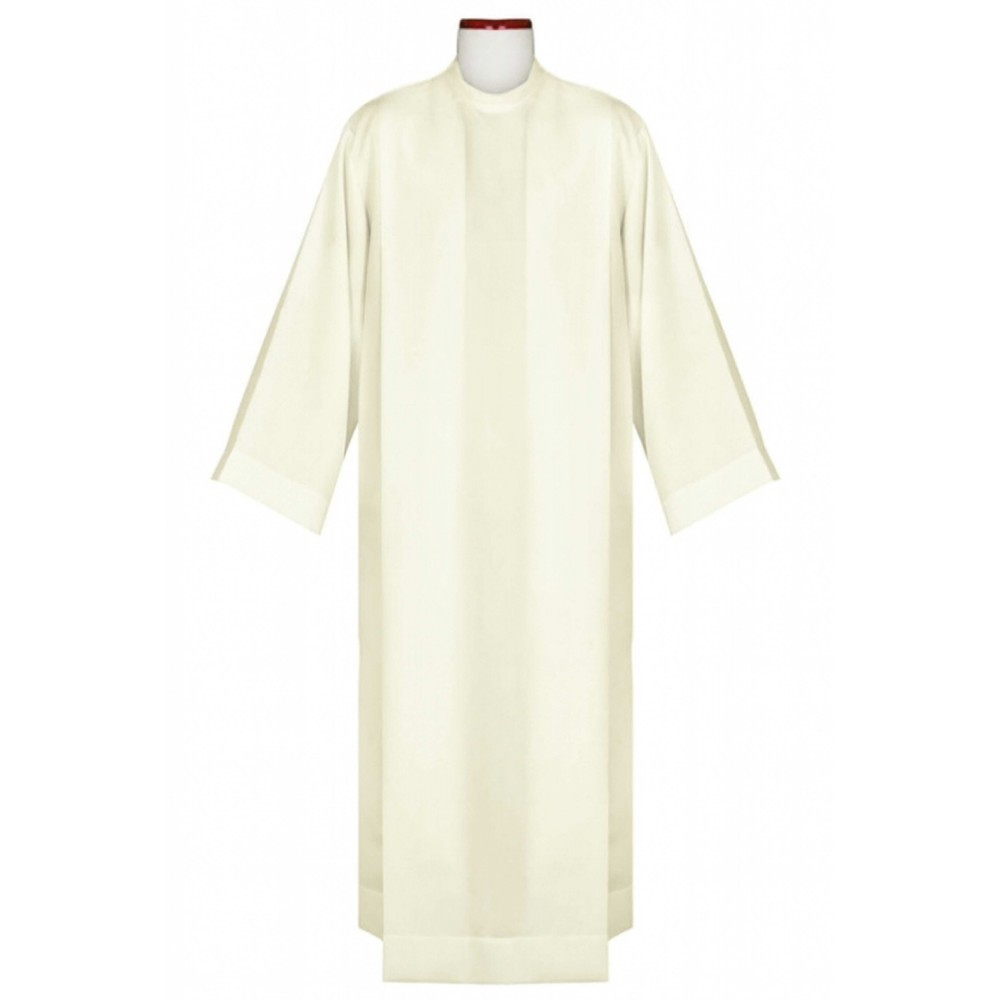 priestly alb A-1 with pleats in ecru shade
