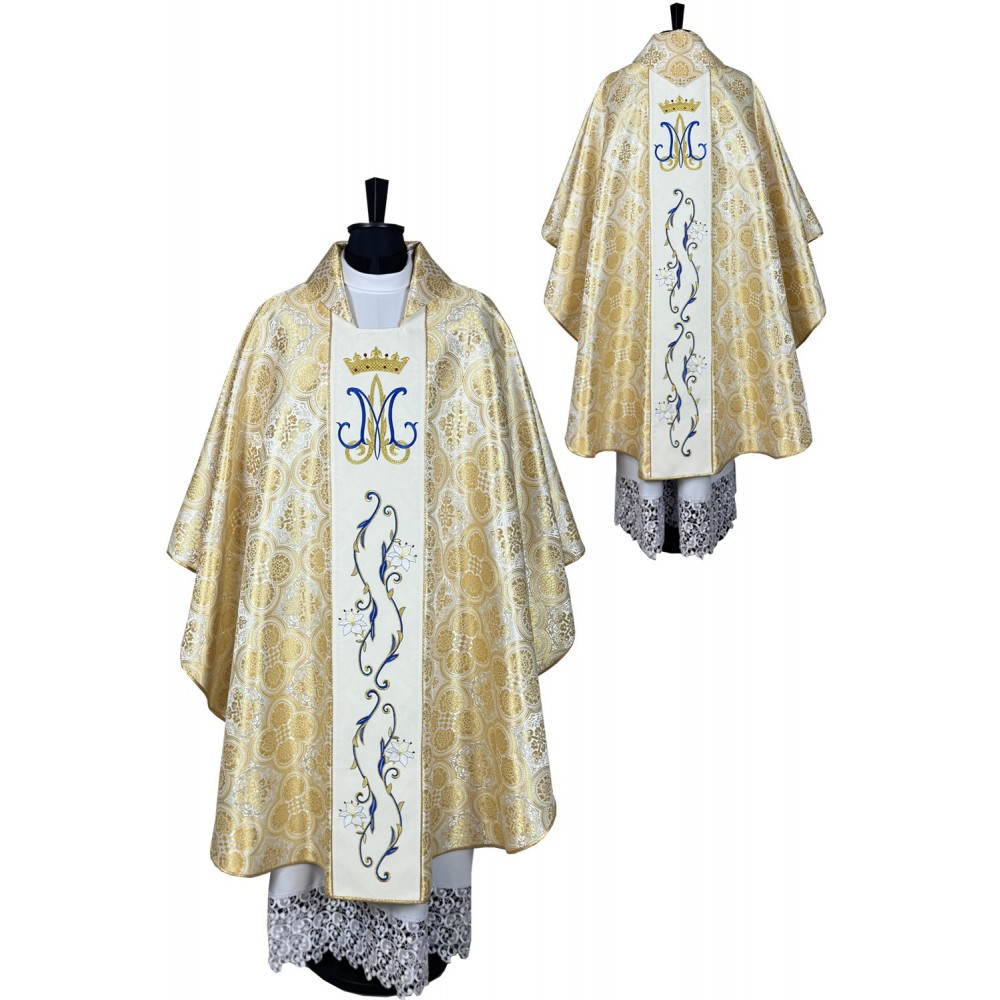 Chasuble Mariale 121 ROSACE DORÉE