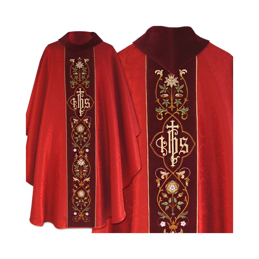 Chasuble 95 Damask Cowl Neck