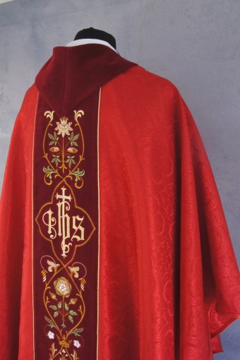 Chasuble 95 Damask Cowl Neck